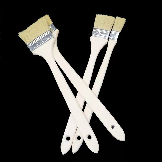 Long handle paint brush, marine brown hair elbow brush, industrial machine tool brush, flat head extended machine tool brush, special-shaped brush