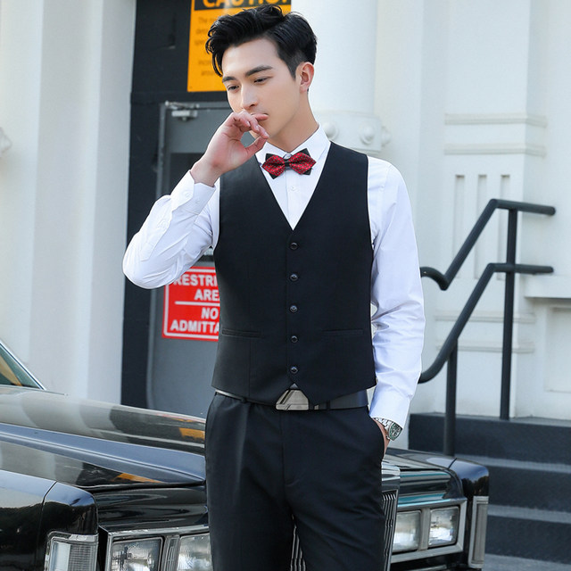Groomsmen's suit summer brothers suit vest white shirt dress wedding groom wedding suit large size western style