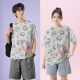 Cartoon yellow sponge big star starfish fun sand sculpture large size quick-drying T-shirt men's and women's summer 0017 design without boundaries