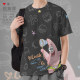 Cartoon yellow sponge big star starfish fun sand sculpture large size quick-drying T-shirt men's and women's summer 0017 design without boundaries