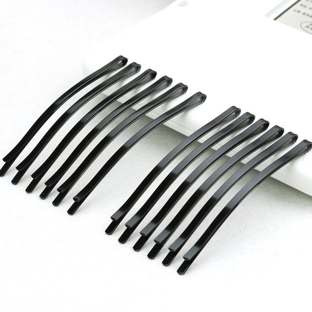 Men's invisible hairpin black word clamp the arc -shaped broken hair clip cards male thick bangs embarrassing period clip men's model