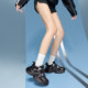 
Camel's new space series silver string thick sole comfortable and fashionable daddy shoes
