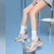 
Camel's new space series silver string thick sole comfortable and fashionable daddy shoes