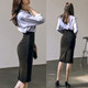 Spring and summer 2025 slim and hip-covered skirt stretch skirt high waist versatile OL skirt professional one-step skirt