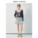 VEGA CHANG denim skirt for women in summer 2025 new retro high-end washing denim skirt