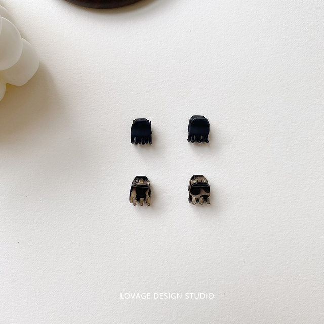 1 cm mini trumpet grabbing hairpin hair leopard pattern smallest card side bangs clip Korean head jewelry female
