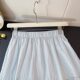 Fat mm Extra Large Size 300 Jin [Jin equals 0.5 kg] Sweet lace spliced ​​contrasting skirt for women loose high waist mid-length cake skirt 2