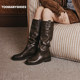 Toomanyshoes Knight Nocturne thick-soled boots knight boots for women