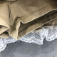 2025 summer pure and sweet puffy skirt denim skirt women's lace spliced ​​high-waisted small skirt