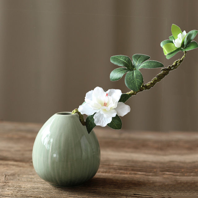 Nordic style simple ceramic vase ornaments living room home dining table decoration internet celebrity flower arrangement hydroponic plant small vase
