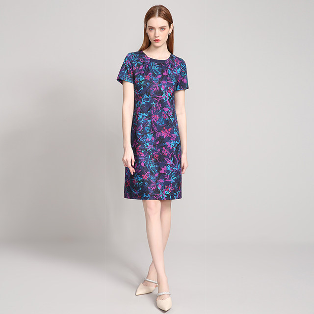 Miaocai flagship store middle-aged and elderly cheongsam dress for women fashionable and fashionable 2025 summer new mid-length skirt