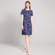 Miaocai flagship store middle-aged and elderly cheongsam dress for women fashionable and fashionable 2025 summer new mid-length skirt