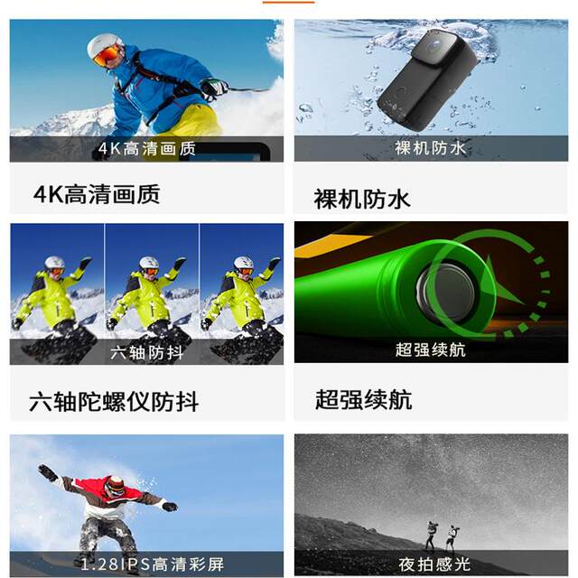 SJCAM Speed ​​Shadow C200 Thumb Sports Camera Motorcycle Driving Camera 4K HD Non-360 Degree Panorama