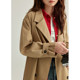 Zihan retro British style slingered collar windbreaker for women in spring and autumn new classic mid-length loose ragander sleeve jacket