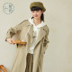 Zihan mid-length straight windbreaker jacket for women spring and autumn new casual British style small loose thin coat