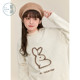 Zihan round neck loose pullover patch embroidered letter sweater for women in winter new sweet and cute rabbit casual top

