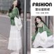 White cake skirt for women in spring and autumn 2025 new high waist mid-length A-line lace skirt lace fluffy skirt