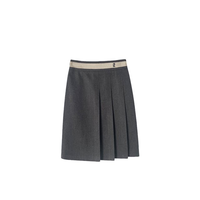 Irregular pleated skirt 2025 autumn and winter new versatile light luxury mid-length skirt casual temperament skirt

