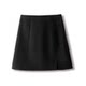 Irregular slit skirt for women Spring and Autumn 2024 new high-waisted slim apricot color a-line skirt large-size hip-pack short skirt
