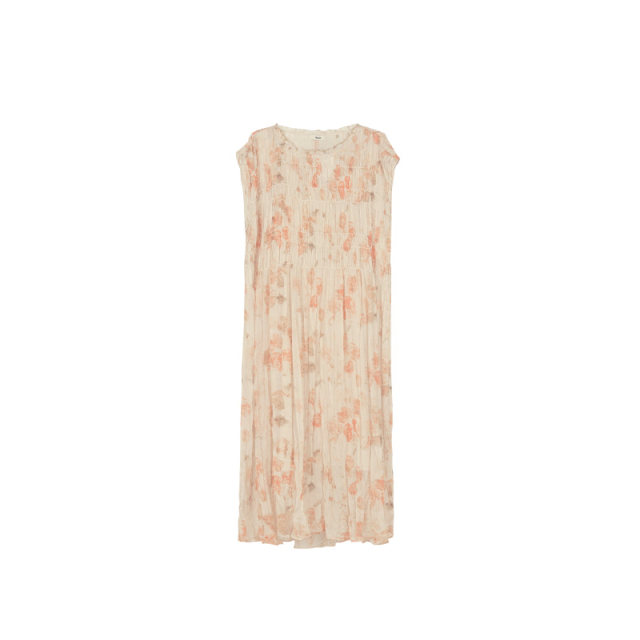 TALASA printed sleeveless two-piece dress 2025 summer new printed pleated loose slim design long skirt