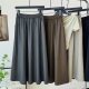 Matte pu leather skirt 2024 autumn new high waist skirt makes you look slim and versatile soft sand-washed leather pocket A-line umbrella skirt