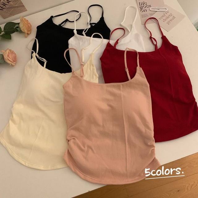 New pure desire and spicy design sensor folds suspender vest female chest cushion inside and outside, wearing a beautiful back in the back, summer