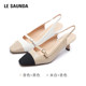 Lylesdan Outlet Clearance Sale Shopping Mall same style fashionable color block small square head thin heel women's sandals 4M53302