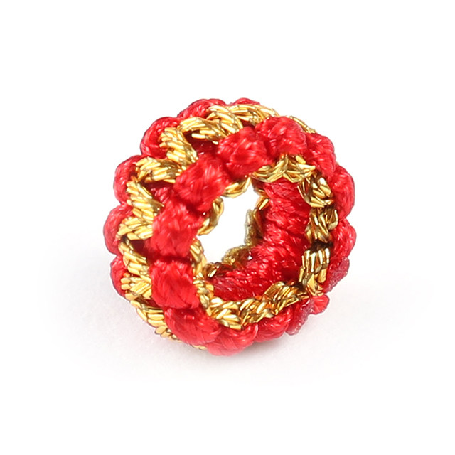 Jinquanhua golden flat knot coil pull hoop hand-woven bracelet necklace Chinese knot diy jewelry accessories material
