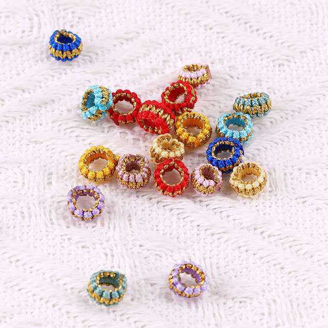 Jinquanhua golden flat knot coil pull hoop hand-woven bracelet necklace Chinese knot diy jewelry accessories material