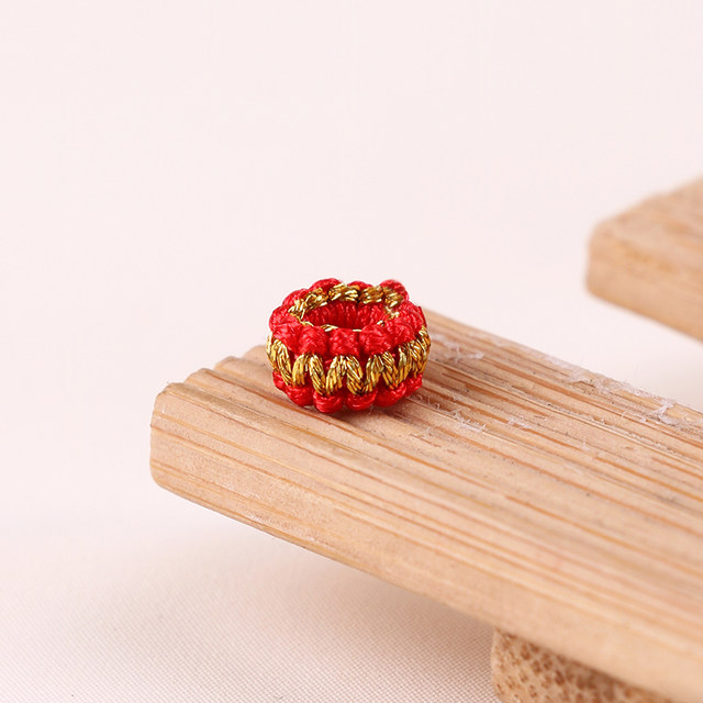 Jinquanhua golden flat knot coil pull hoop hand-woven bracelet necklace Chinese knot diy jewelry accessories material