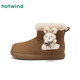 Hot wind rabbit snow boots for women 2025 winter new velvet warm cotton shoes casual short boots versatile women's shoes