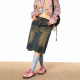BLACKBB/American retro washing and old A-line skirt fur-edged denim skirt for women with high waist slim mid-length style