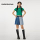 Metersbonwe denim skirt for women in spring new washing trendy college sweet pleated skirt skirt