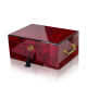 Wooden lockable jewelry box Korean large-capacity jewelry storage box high-end princess solid wood piano lacquer European gift