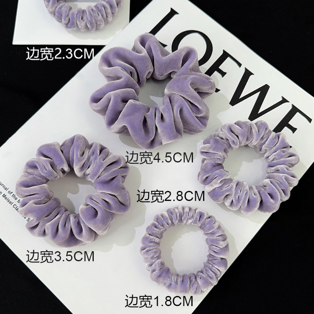 Ball head silk velvet large intestine hair tie for women, high-end, western and fashionable 2025 new style hair rope