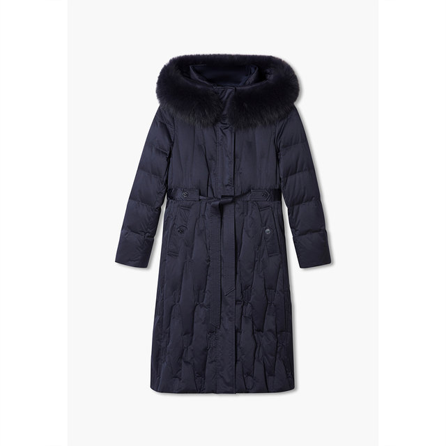 PSALTER Psalm Hooded Fox Fur Collar Long Goose down Jacket Winter
