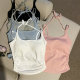 Niche irregular short hot girl irregular suspended vest women's clothing summer external slimming, thin beautiful back top