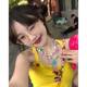 Dopamine yellow suspender vest for women in summer wear sexy slim sweet hot girl sleeveless short top
