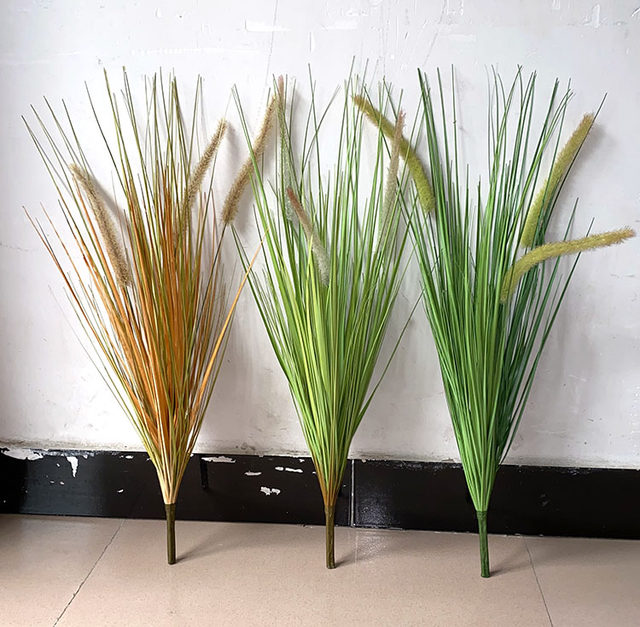 Simulated flower setaria, dried flowers, reeds, rice, natural wheat ears, bunch shooting props, home decoration flower arrangements