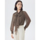 [Langzi Ole]Langzi POLO neck commuting outfit temperament design niche women's shirt top 2023 spring