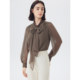 [Langzi Ole]Langzi POLO neck commuting outfit temperament design niche women's shirt top 2023 spring