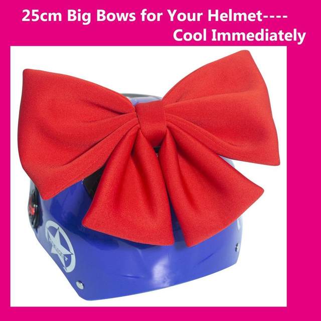 Thickened helmet bow helmet decoration quick release motorcycle motorcycle ski helmet electric car pink bow