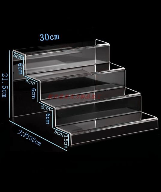 Acrylic ladder display stand suitable for Bubble Mart blind box storage stand-up figure jewelry display stand
