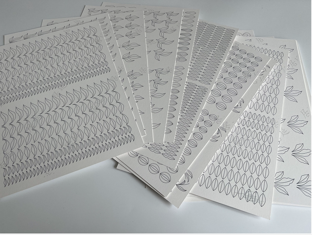 Juyan (shrinkable version) flower wrap hairpin paper mold paper pattern cardboard drawing pattern 350gA4 white cardboard handmade flowers