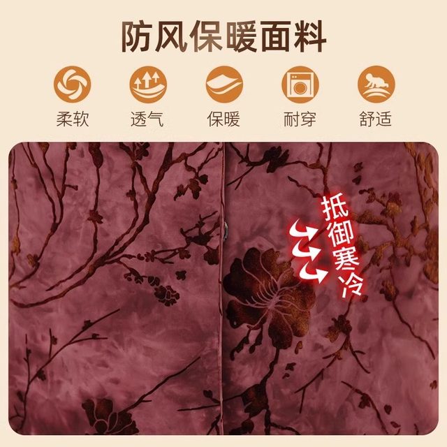 Grandma's winter clothing plus velvet cotton coat for women, middle-aged and elderly thickened cotton-padded jacket, mother's warm top, old man's clothes are stylish
