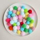 High-stretch colored small hair ball DIY children's creative handmade pom ball ornament material macaron count Christmas