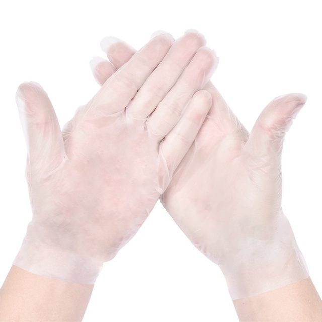 Disposable gloves food grade thickened plastic film transparent catering commercial kitchen hairdressing home protective and durable