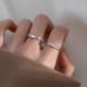 Plain ring open ring pair s925 silver Mobius couple adjustable ring for men and women 520 gift