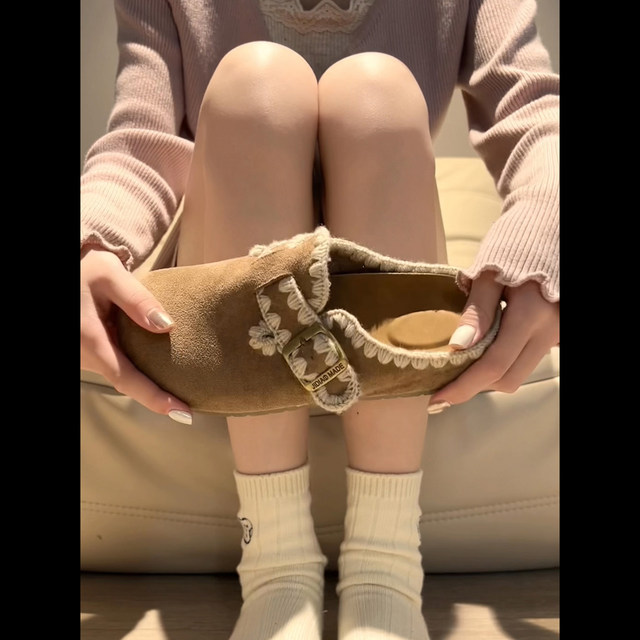 Retro inner heightened bag head thick-soled slippers for women wearing 2025 new autumn versatile skirt semi-tork Birkenstock shoes