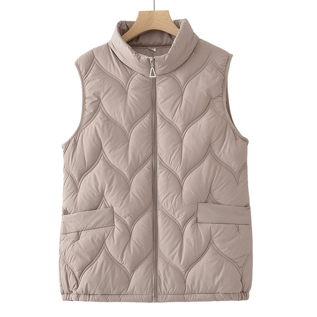 Middle-aged and elderly mothers autumn and winter cotton vest warm coat female elderly waistcoat clothes mid-length plus velvet red